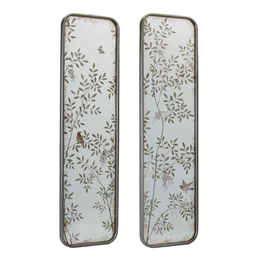 Metal and Glass Mirrors Set of 2-1