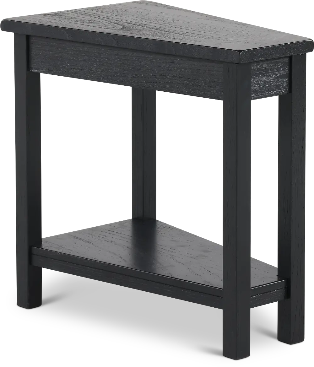 Wedge Black Chairside Table-1