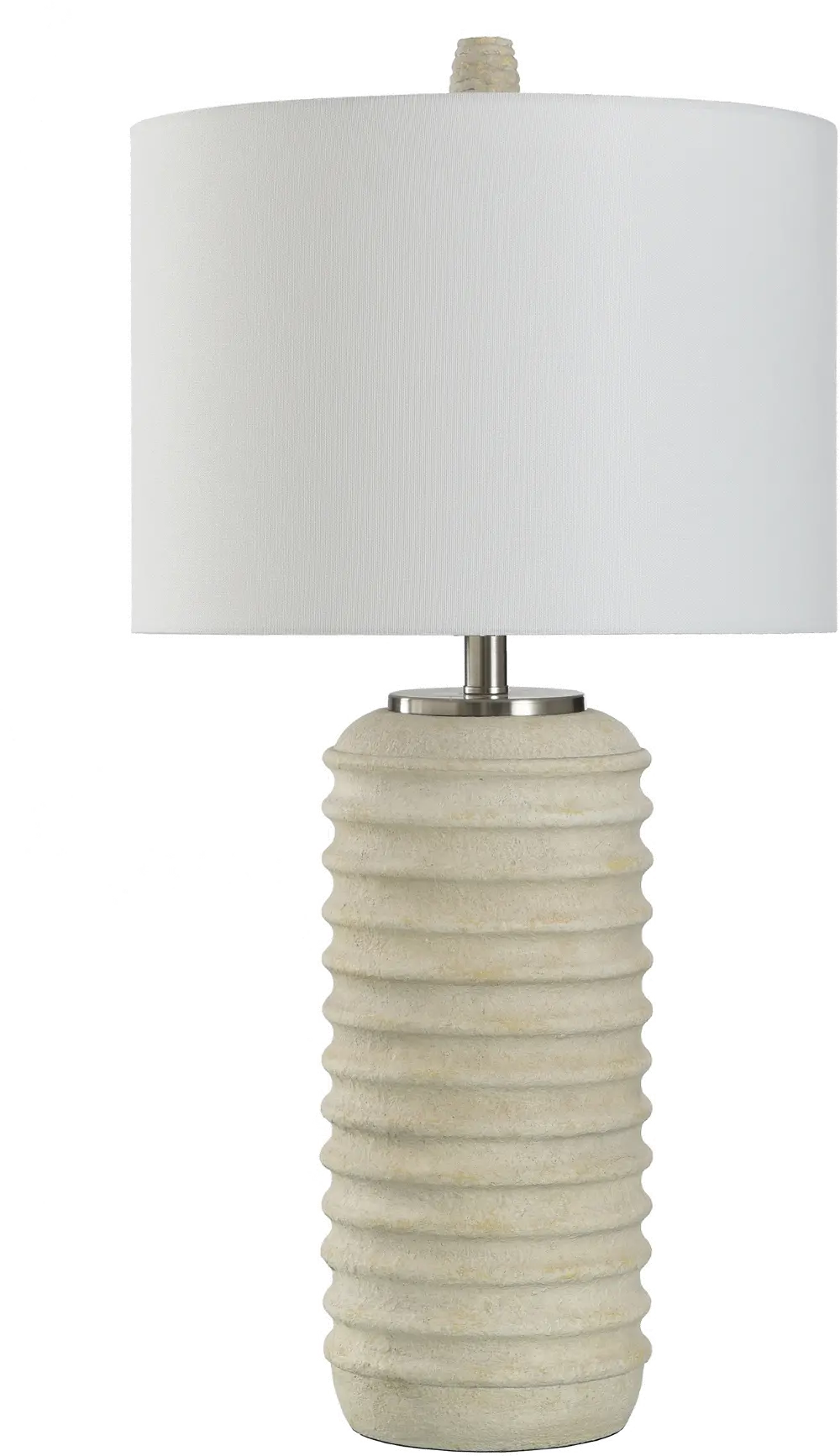 32  Brie and Brushed Steel Table Lamp-1