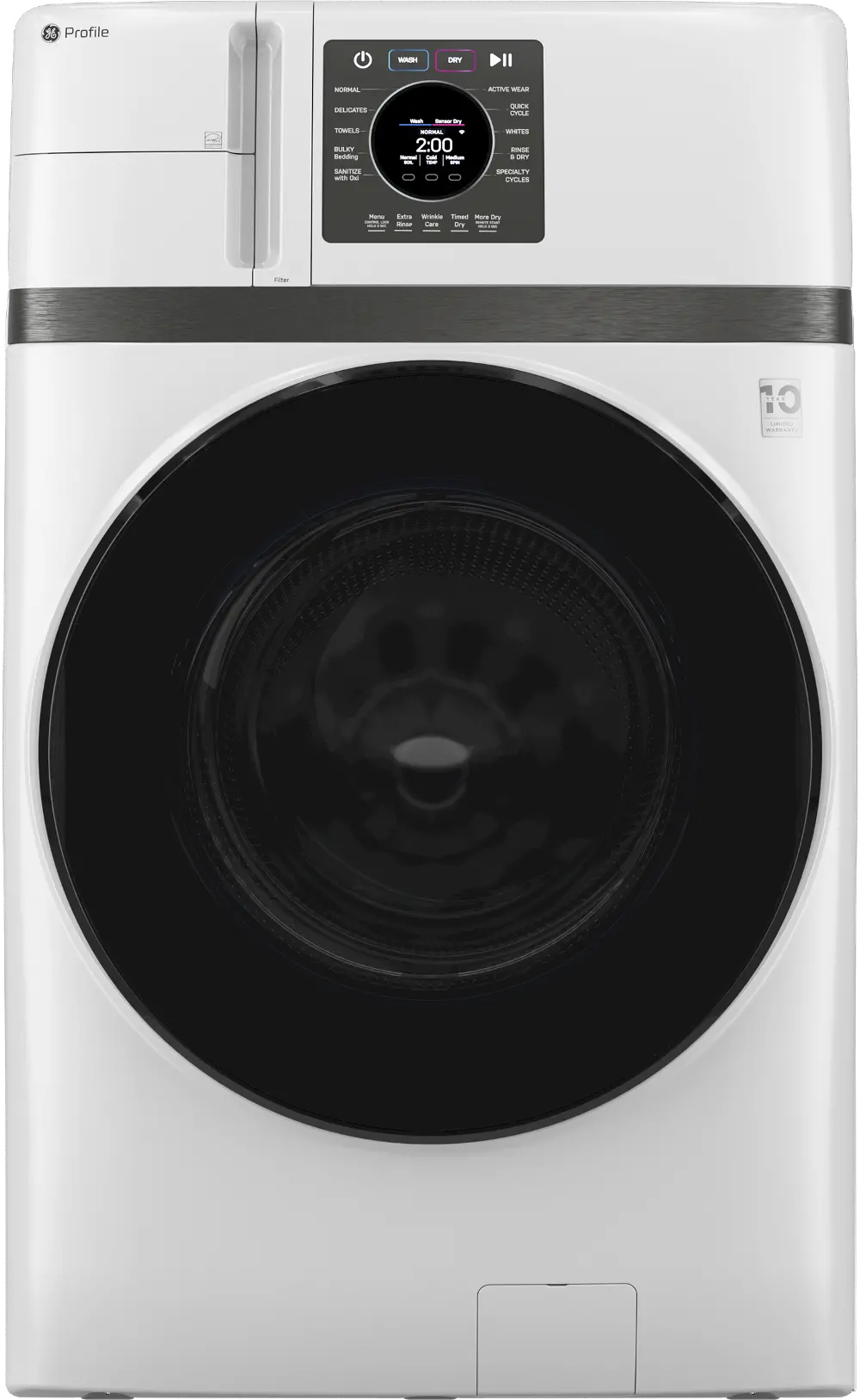 PFQ83HSSWWW GE Profile 4.6 Cu Ft 2-in-1 Smart Washer / Dryer - White-1