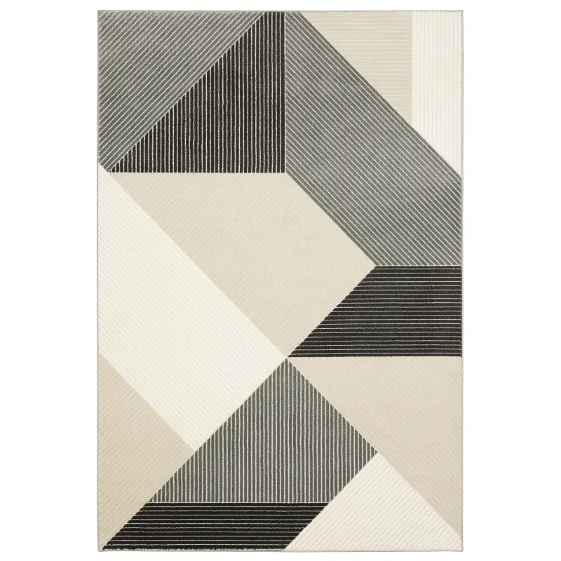 Raylan 8 x 11 Geometric Black Area Rug