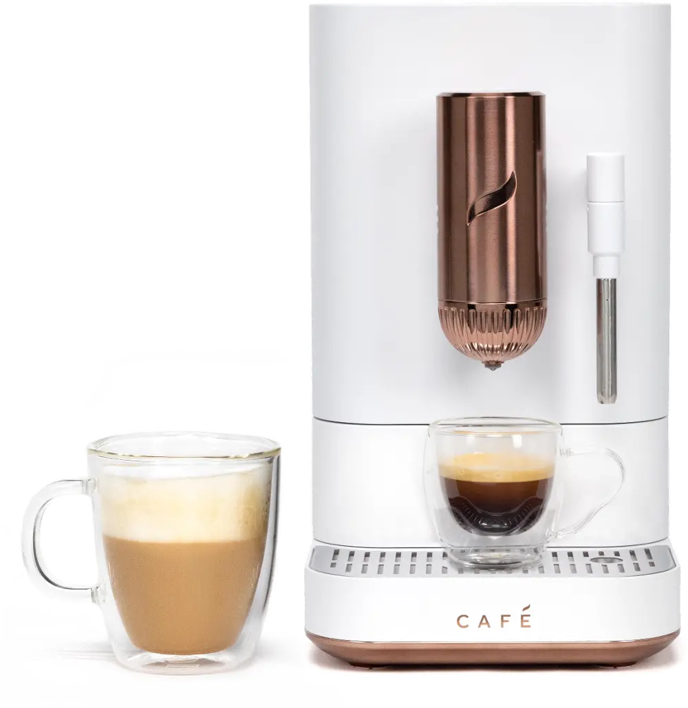 C7CEBBS4RW3 GE Cafe Affetto Automatic Espresso Machine and Frother - Matte White-1