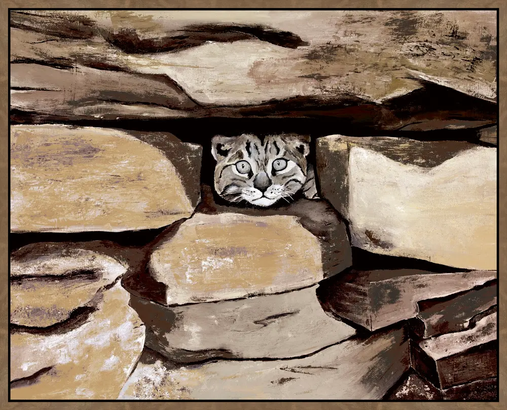 Cat Hiding Spot Framed Art-1