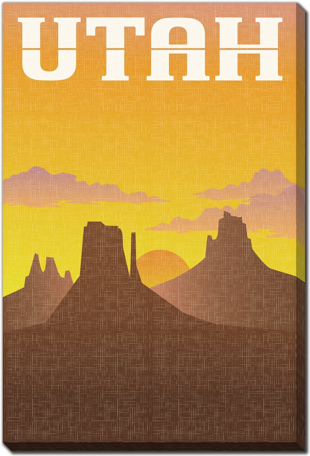 Utah Yellow Orange Brown Canvas
