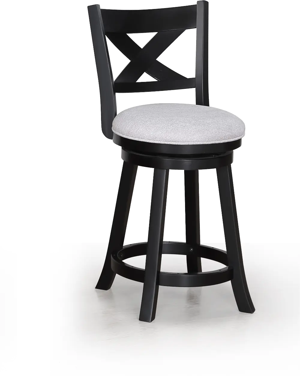 Kipper Black Counter Height Swivel Pub Stool-1