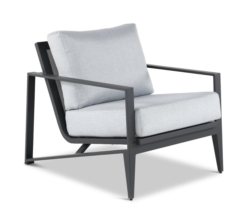 Aragon Blue and Gray Patio Lounge Chair