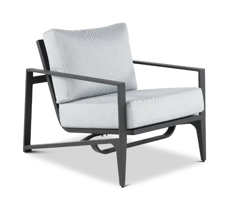 Aragon Blue and Gray Motion Lounge Chair