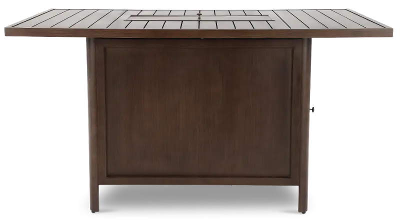 Adeline Brown Counter Height Fire Pit Table