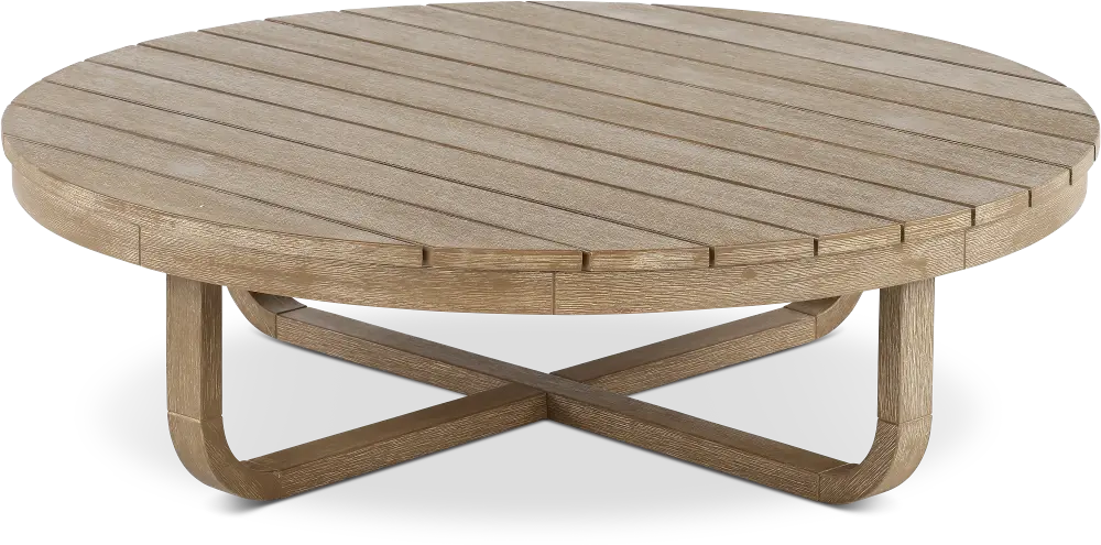 Palm Beach Natural Round Coffee Patio Table-1