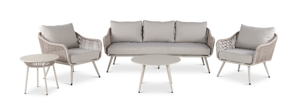 Josephine 5 Piece Natural Patio Seating Set