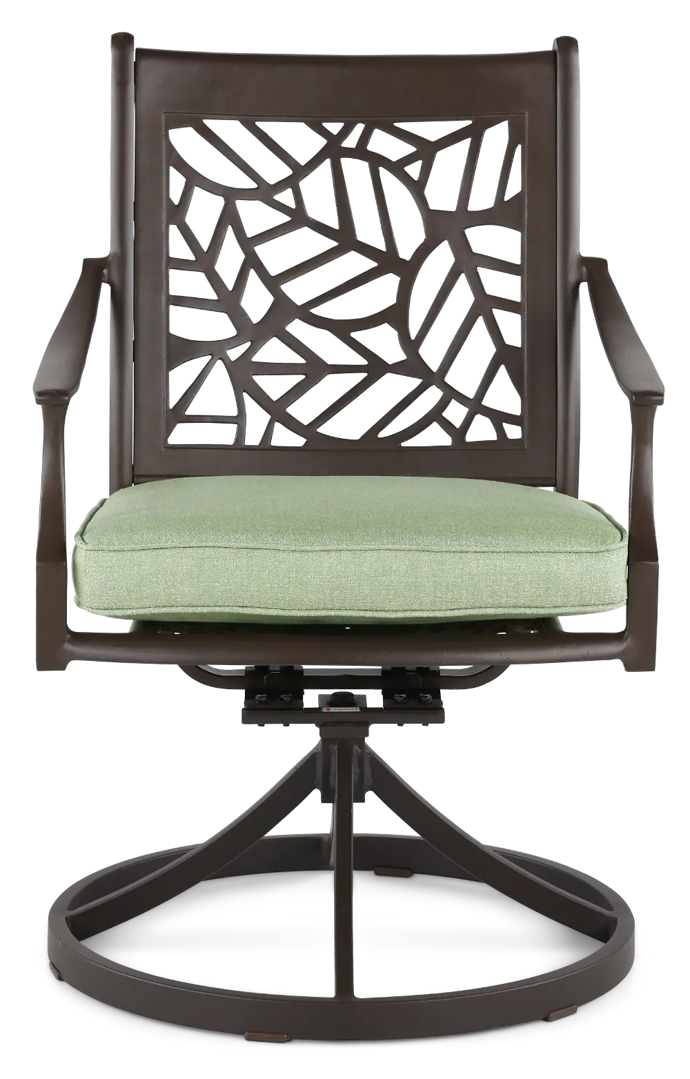 AAM01201P03 Thurston Gray and Green Patio Swivel Dining Chair-1