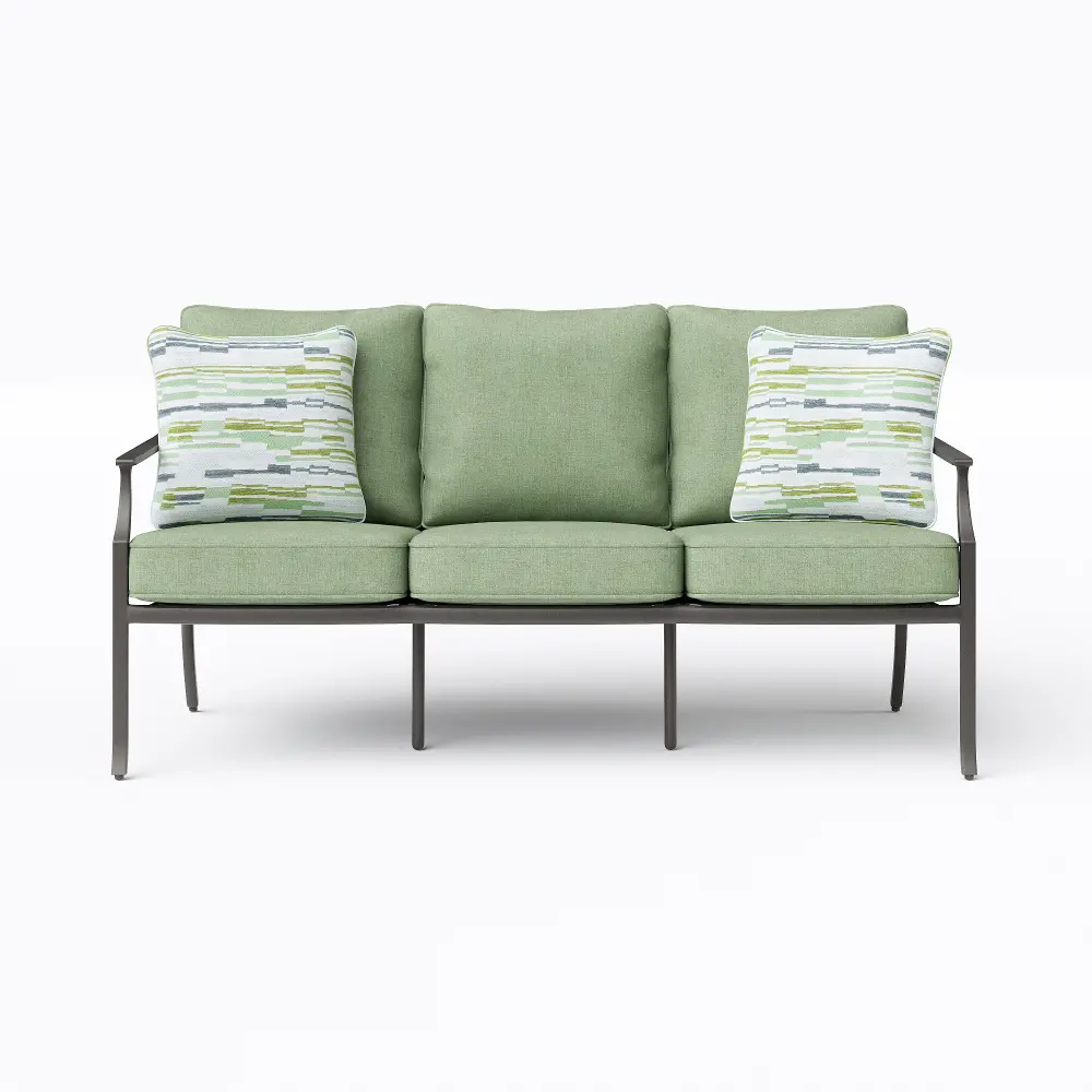 AAR01006P02 Thurston Gray and Green Patio Sofa-1