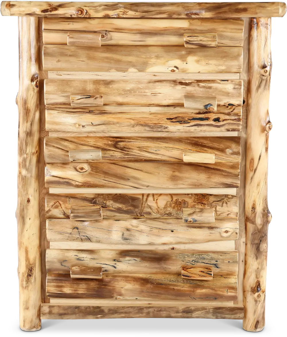 Aspen Natural Log Chest of Drawers-1