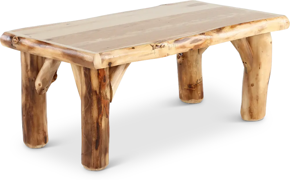 Aspen Natural Log Coffee Table-1