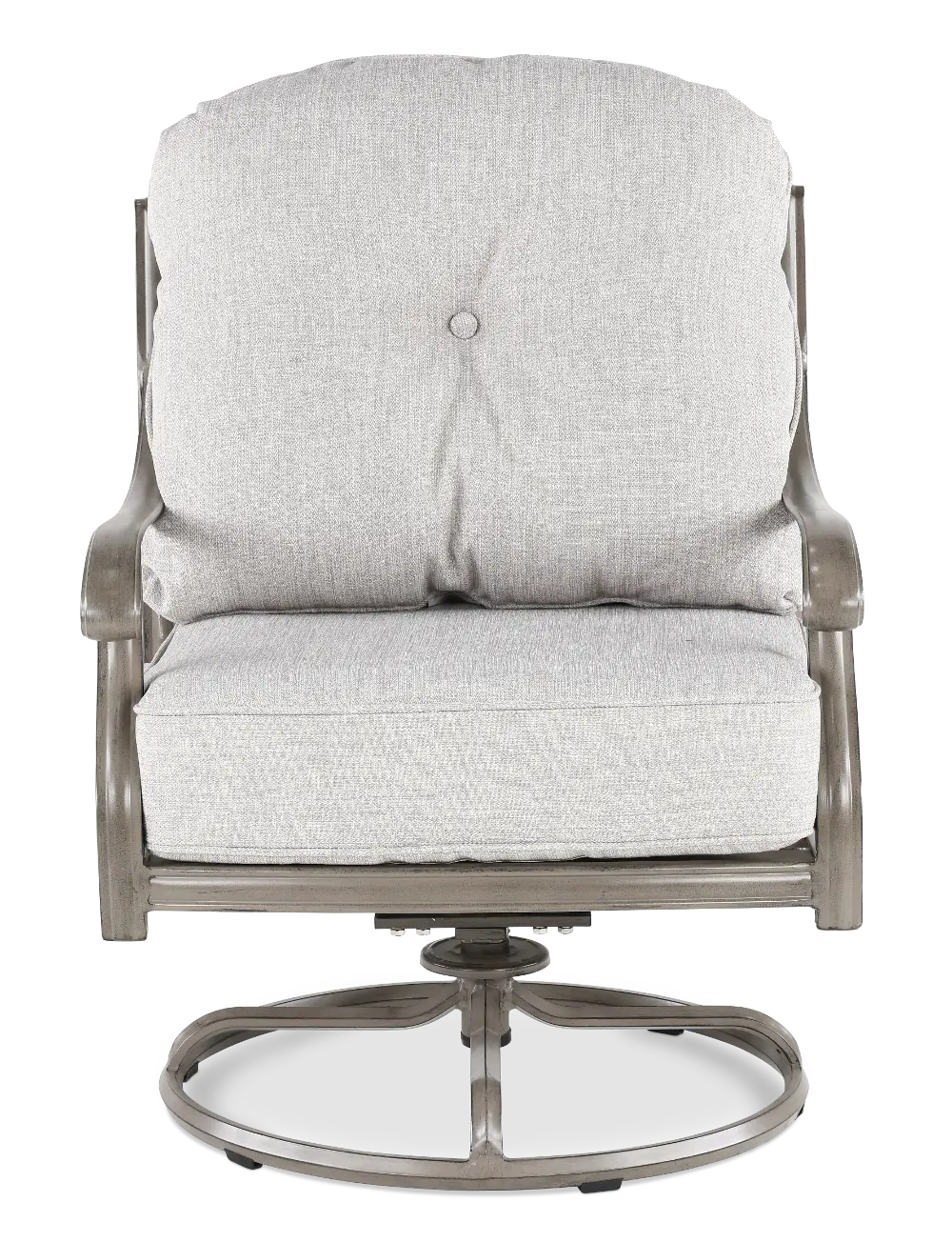 Macan Gray and Beige High Back Swivel Club Rocker-1