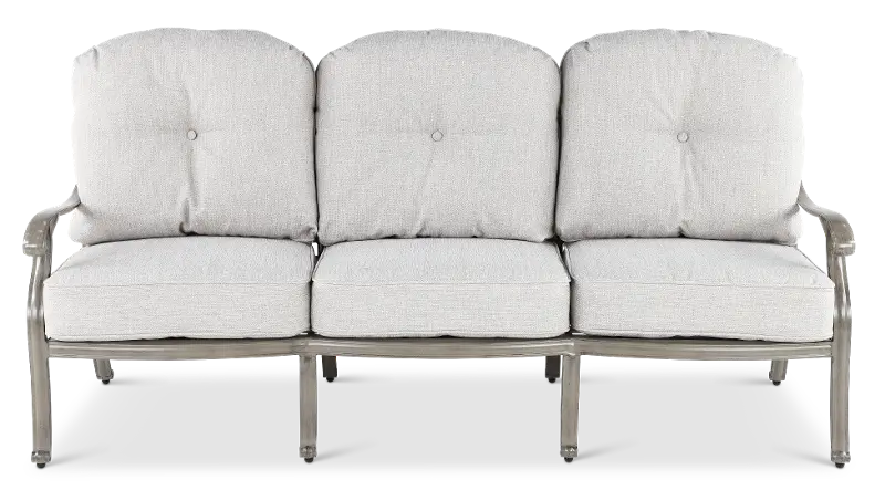 Macan Gray and Off White Patio Sofa