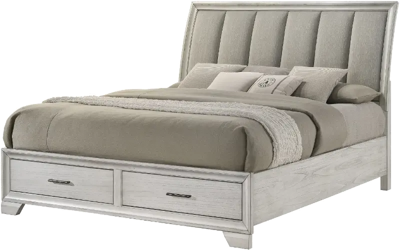 Jace White King Storage Bed