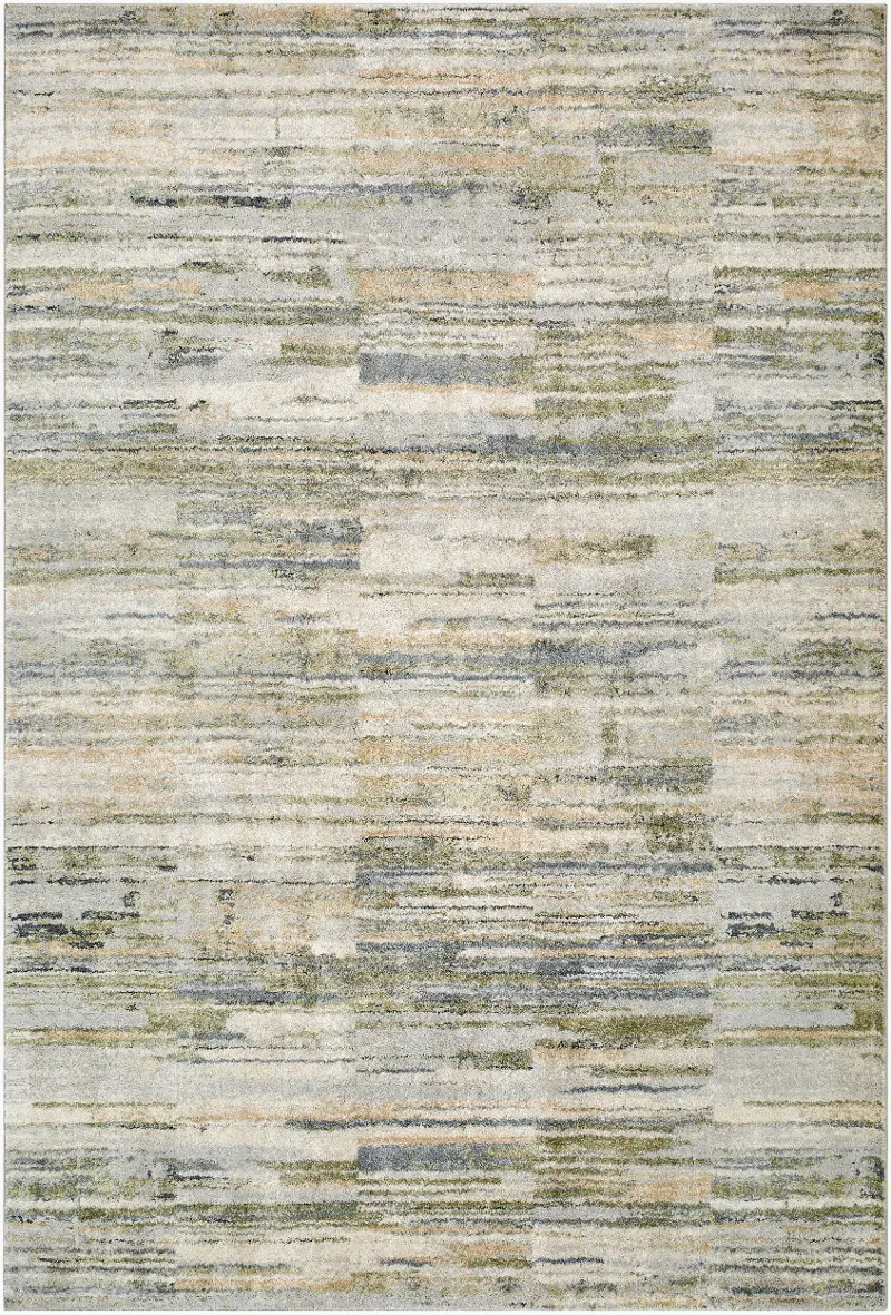 Avellino 8 x 10 Green and Gray Rug