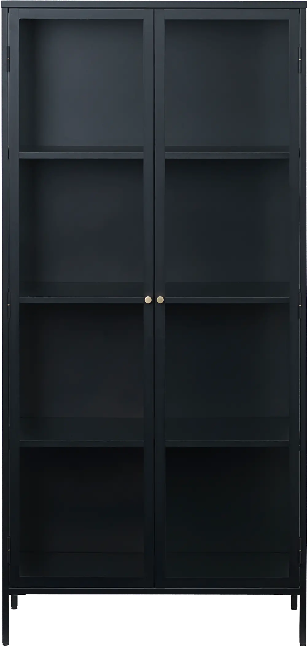 Carmel Black Metal and Glass 75-Inch Tall Cabinet-1