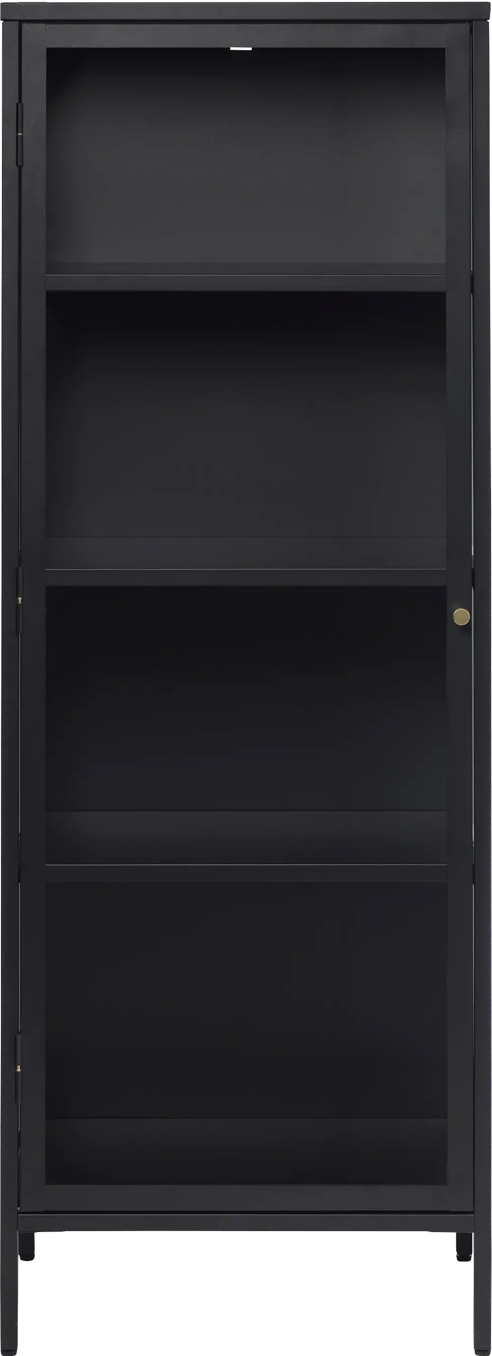 Carmel Black Metal and Glass 63-Inch Tower Cabinet-1