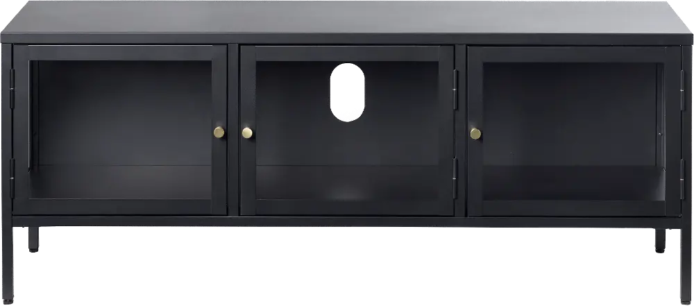 Carmel Black and Glass TV Stand-1