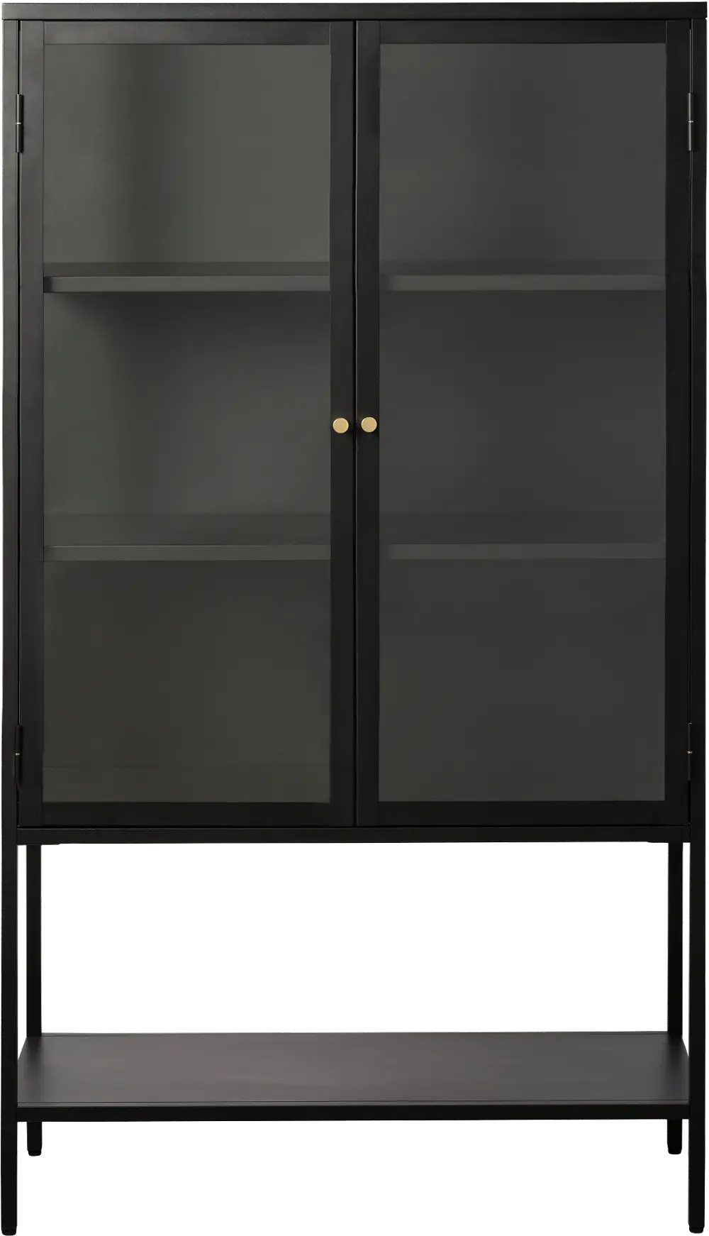 Carmel Black Metal & Glass 63-Inch High Cabinet-1