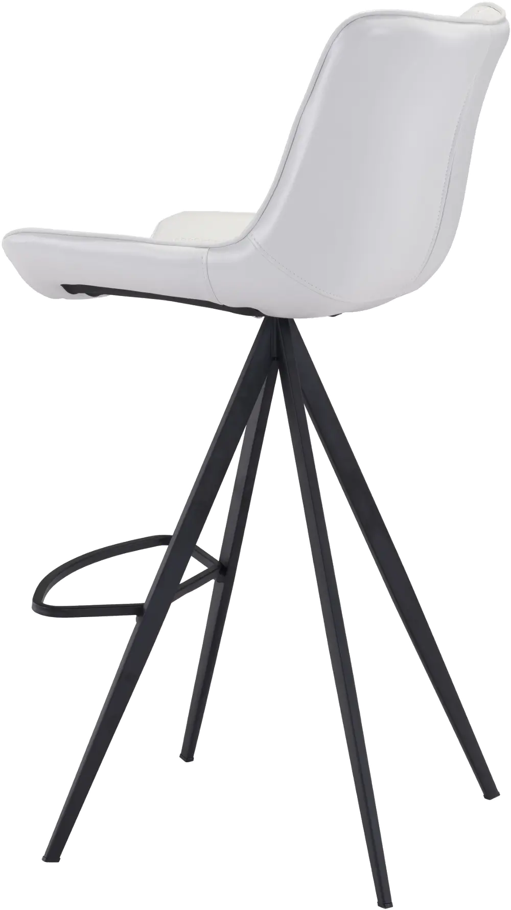 Florence Faux Leather White Barstool-1