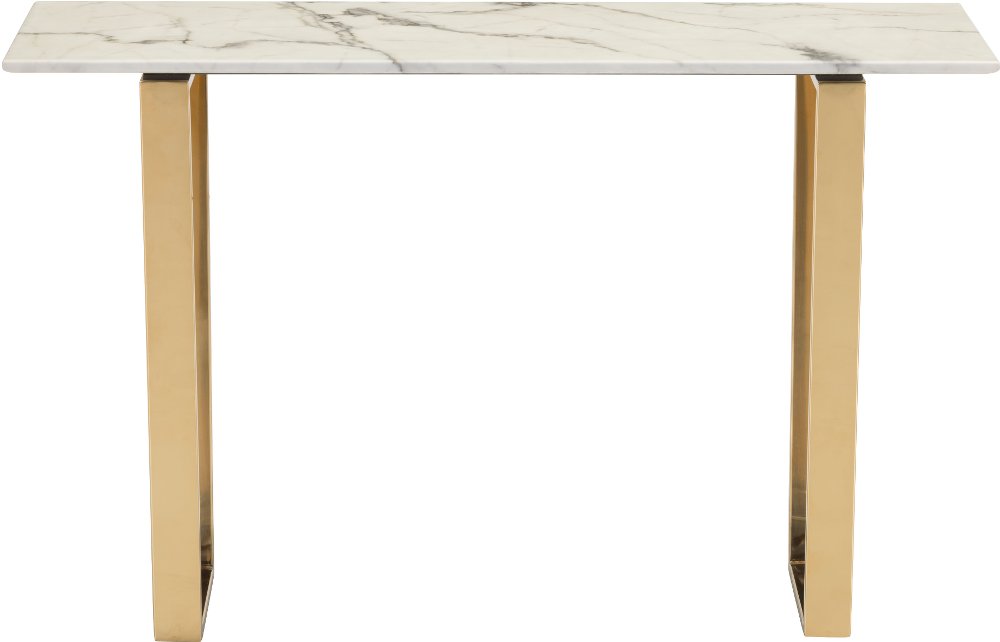 Monza White and Gold Sofa Table