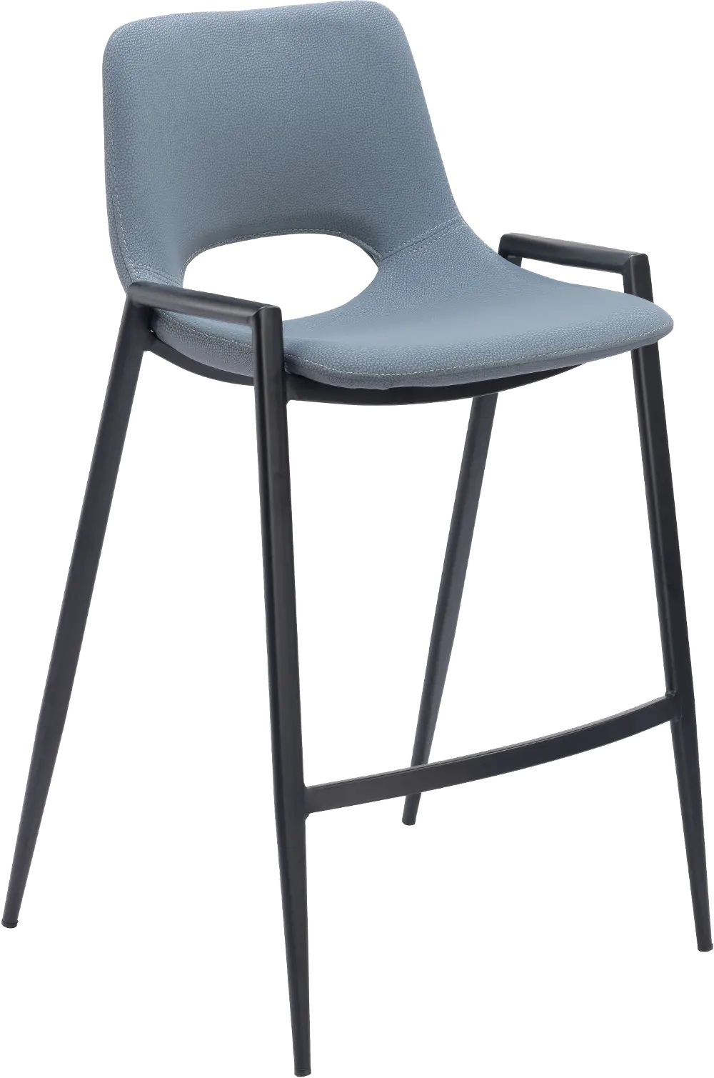 Sant’Anastasia Gray Faux Leather Counter Stool-1