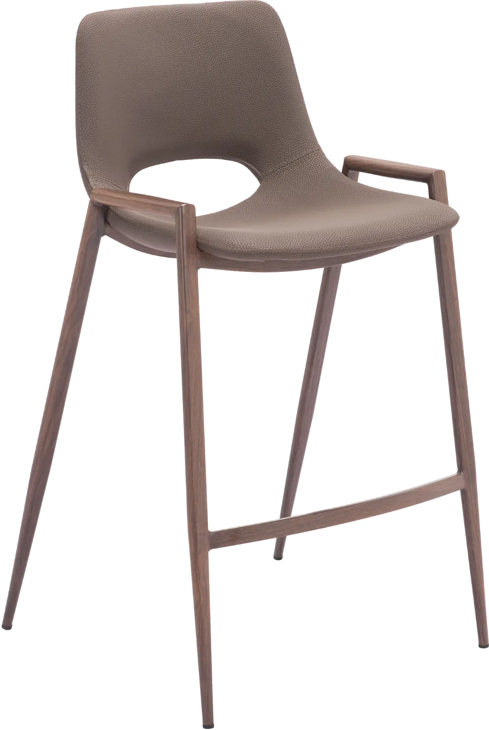 Sant’Anastasia Brown Faux Leather Counter Stool-1