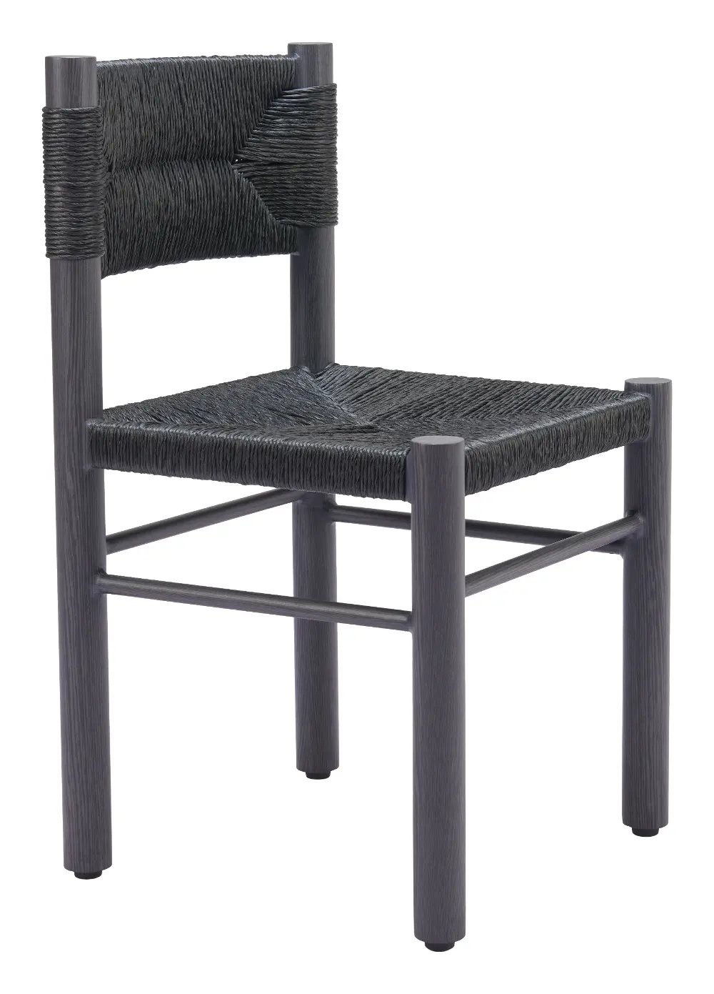 Calvizzano Black Outdoor Dining Chairs, Set of 2-1