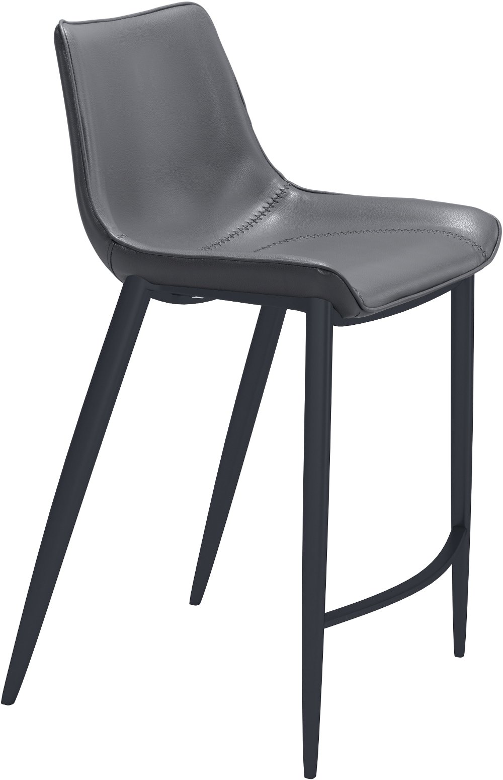 Vada Dark Gray Faux Leather Counter Stool