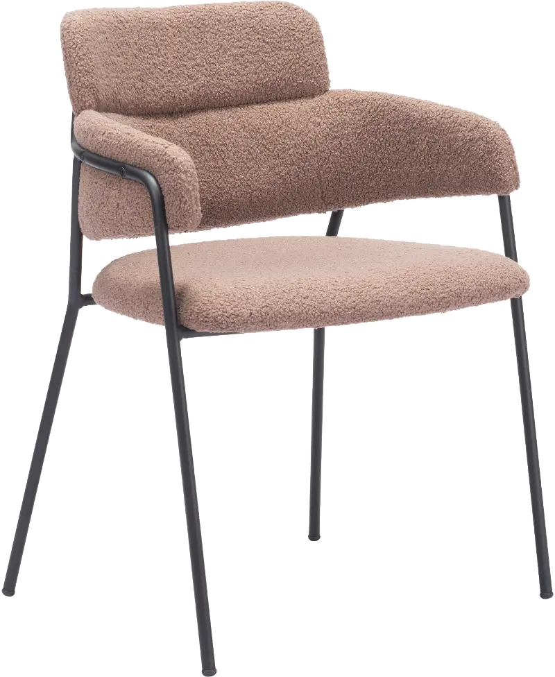 Pellestrina Brown Shearling Dining Chair