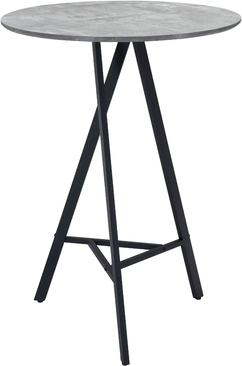 Basilicata Gray Round Bar Table