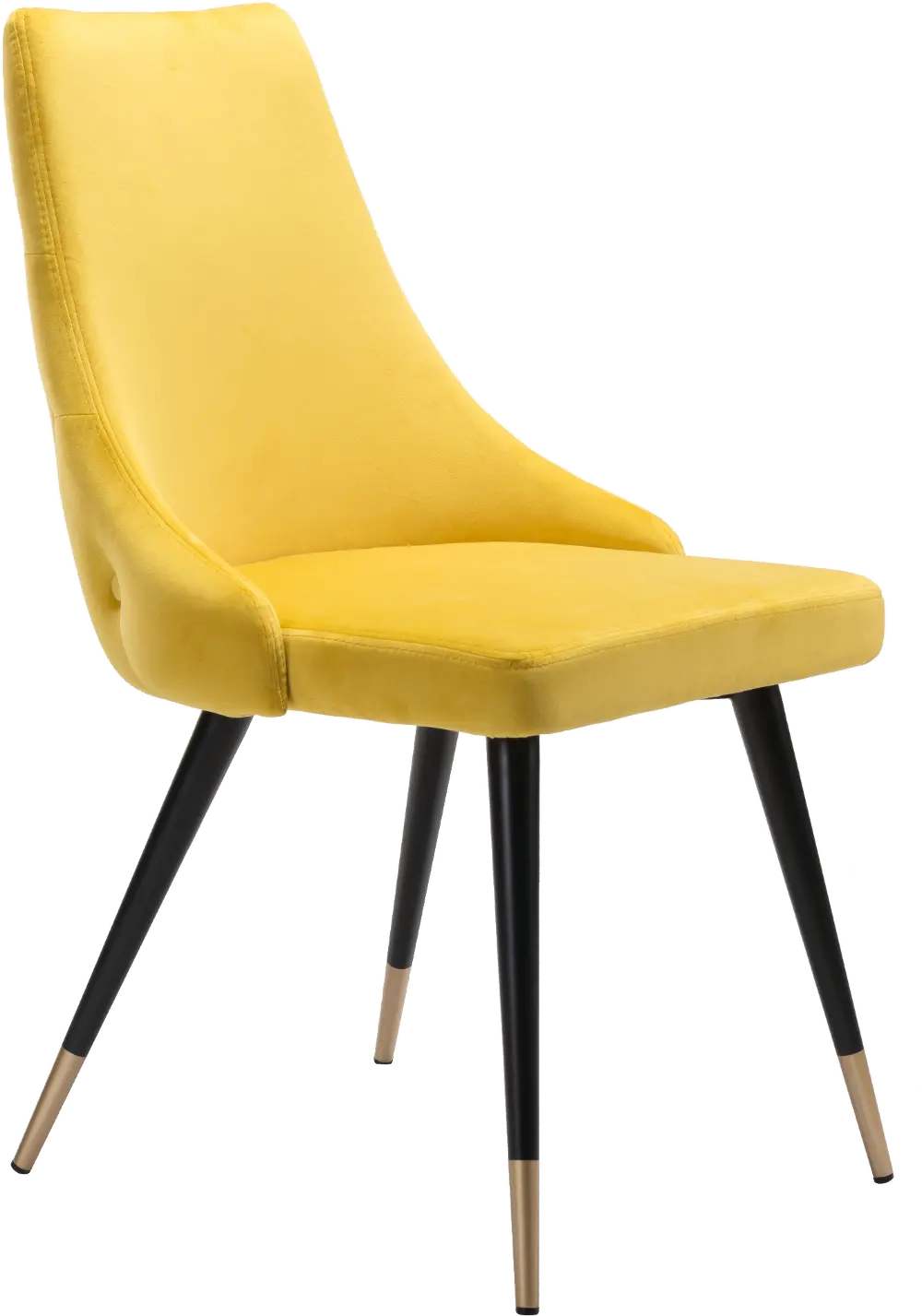 Drancy Yellow Velvet Dining Chair-1