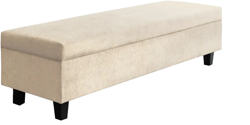 Arlene Cream Upholstered Storage Bench-1