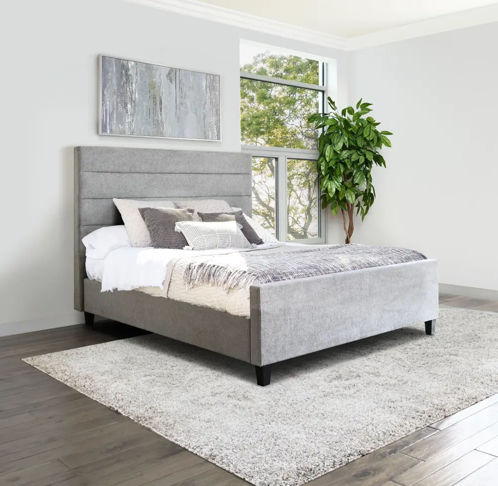 Arlene Gray Upholstered King Bed-2