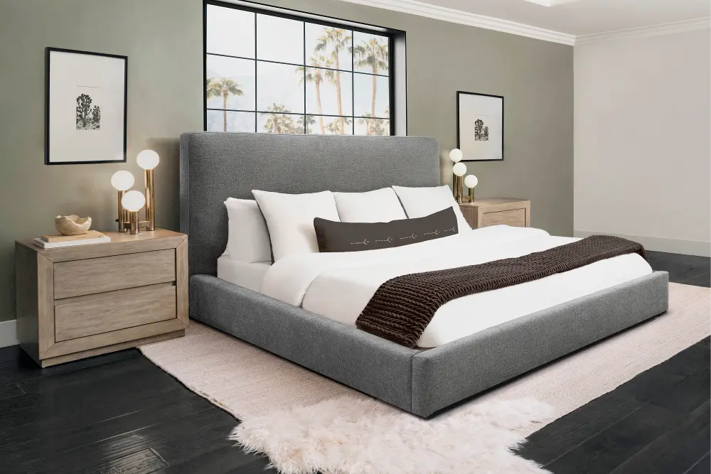 Lennox Gray Upholstered Queen Bed-2