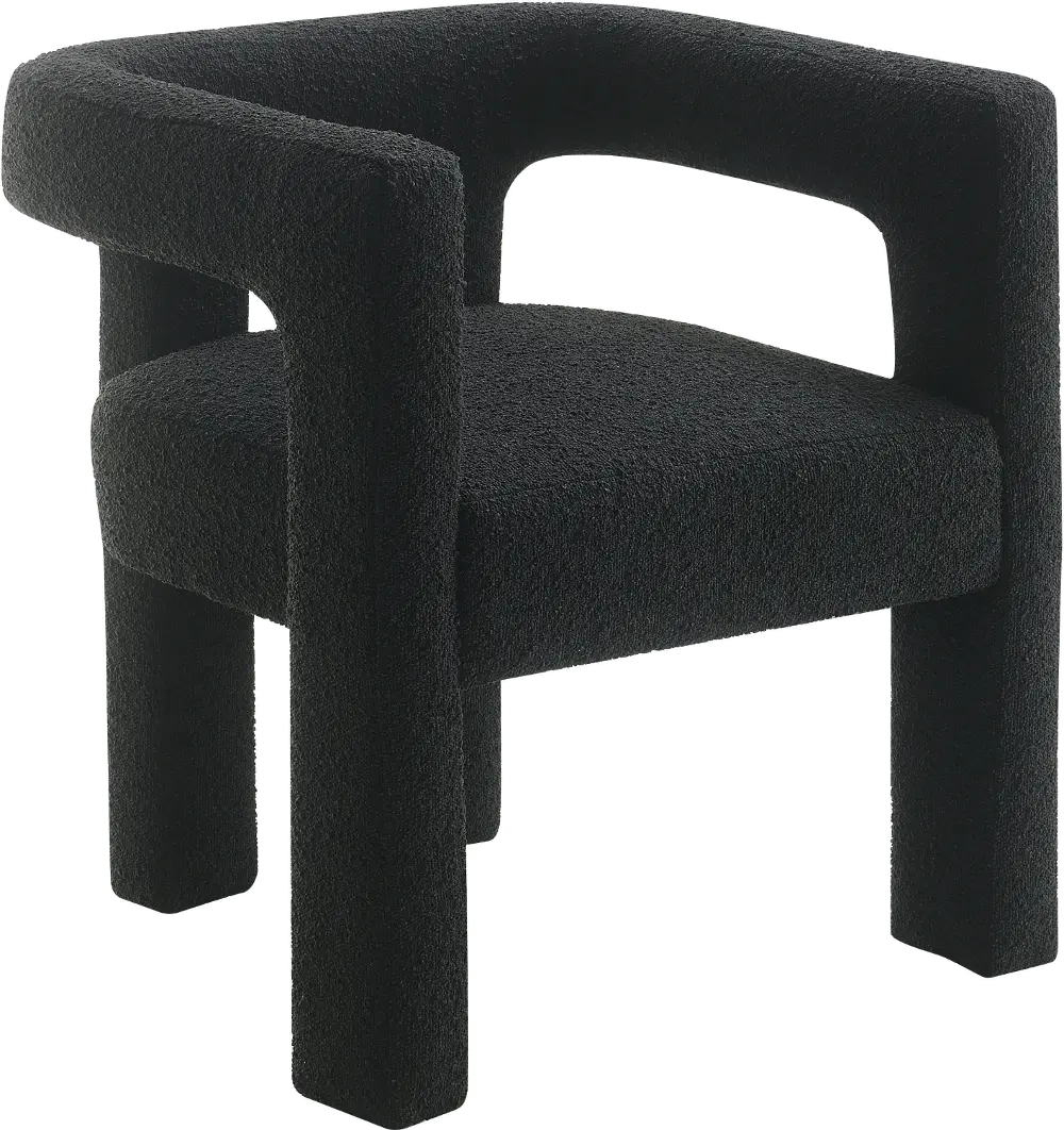 Cassie Black Boucle Dining Chair-1