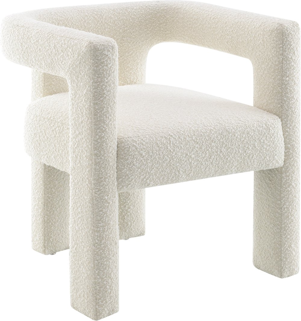 Cassie Ivory Boucle Dining Chair