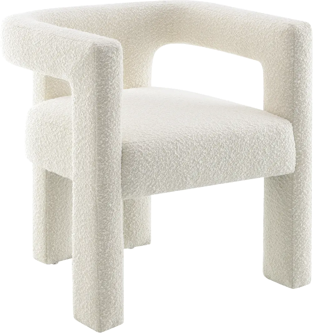 Cassie Ivory Boucle Dining Chair-1
