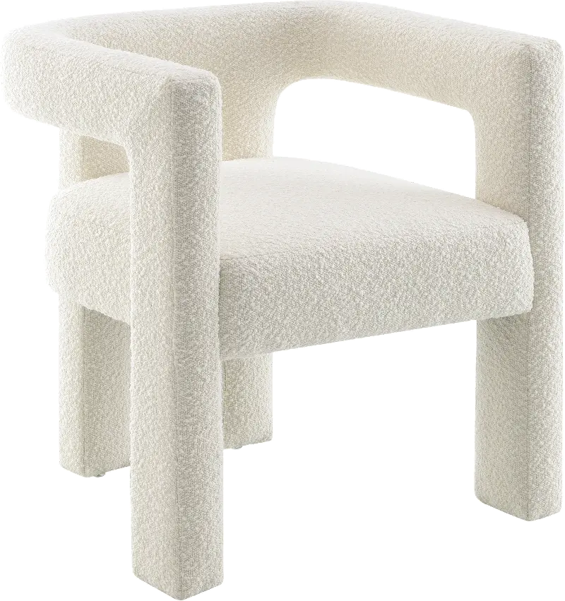 Cassie Ivory Boucle Dining Chair
