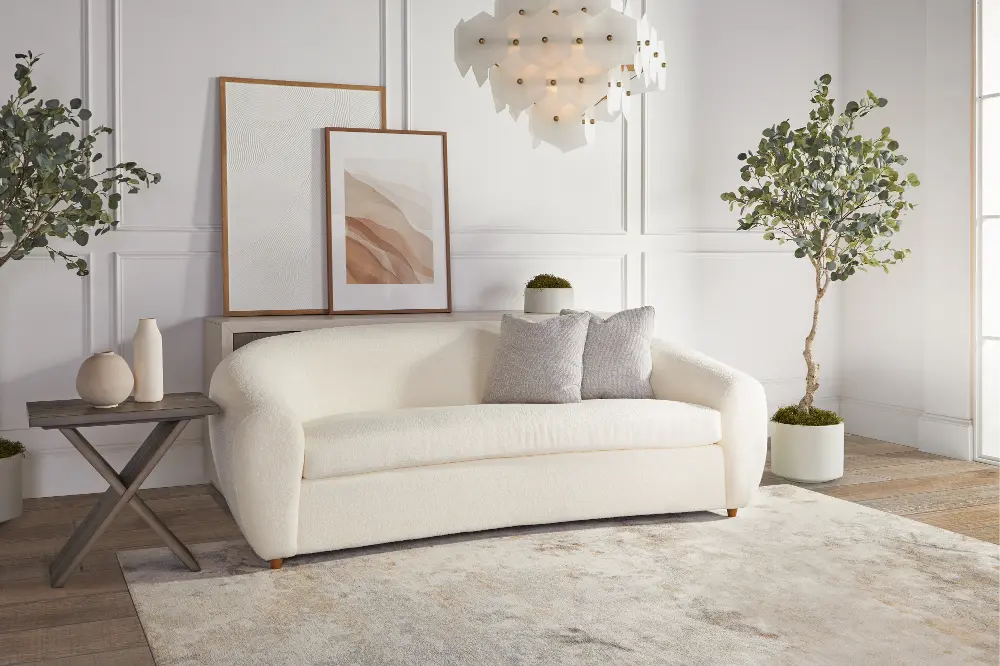 Luciano Ivory Boucle Sofa-2