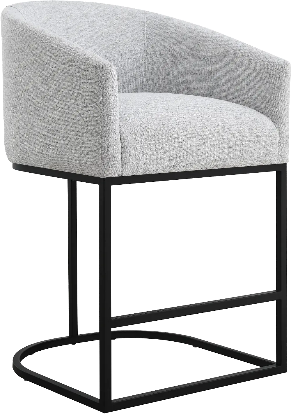 Josephine Light Gray Upholstered Counter Stool-1