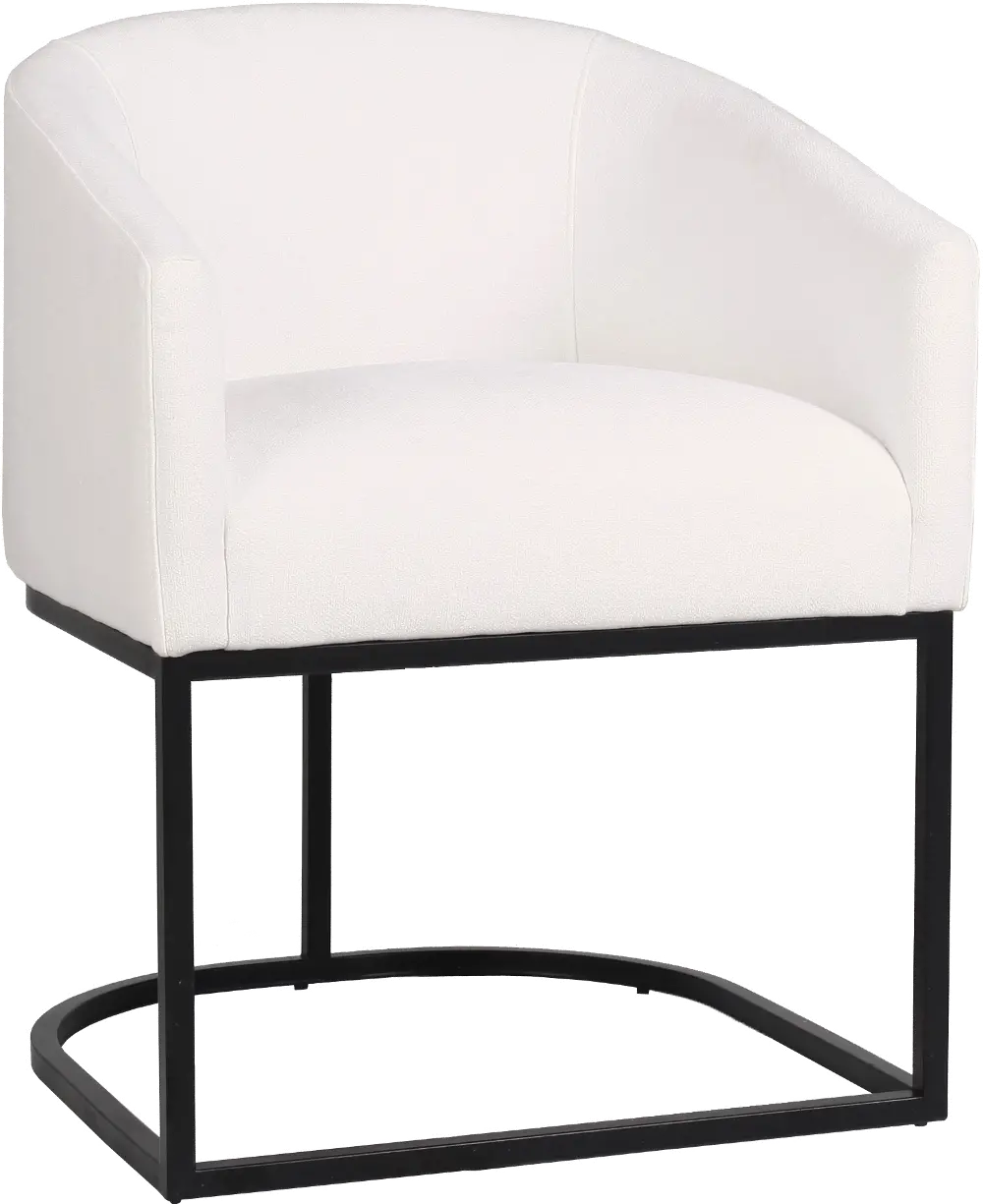 Josephine White Upholstered Dining Chair-1
