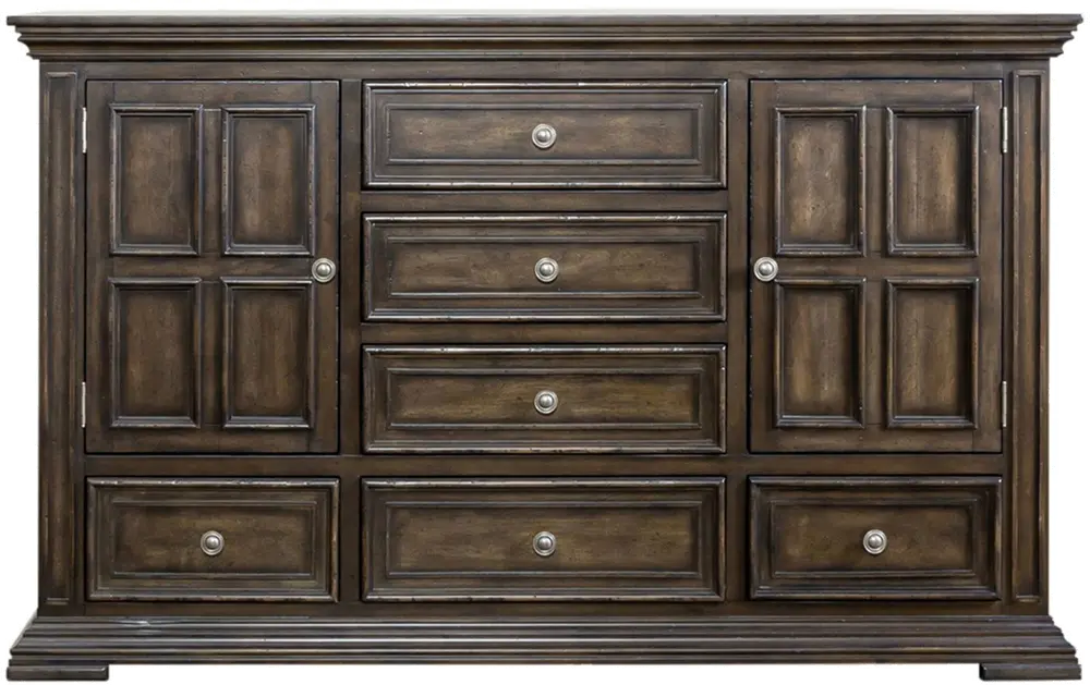 361-BR31 Big Valley Brown Dresser-1