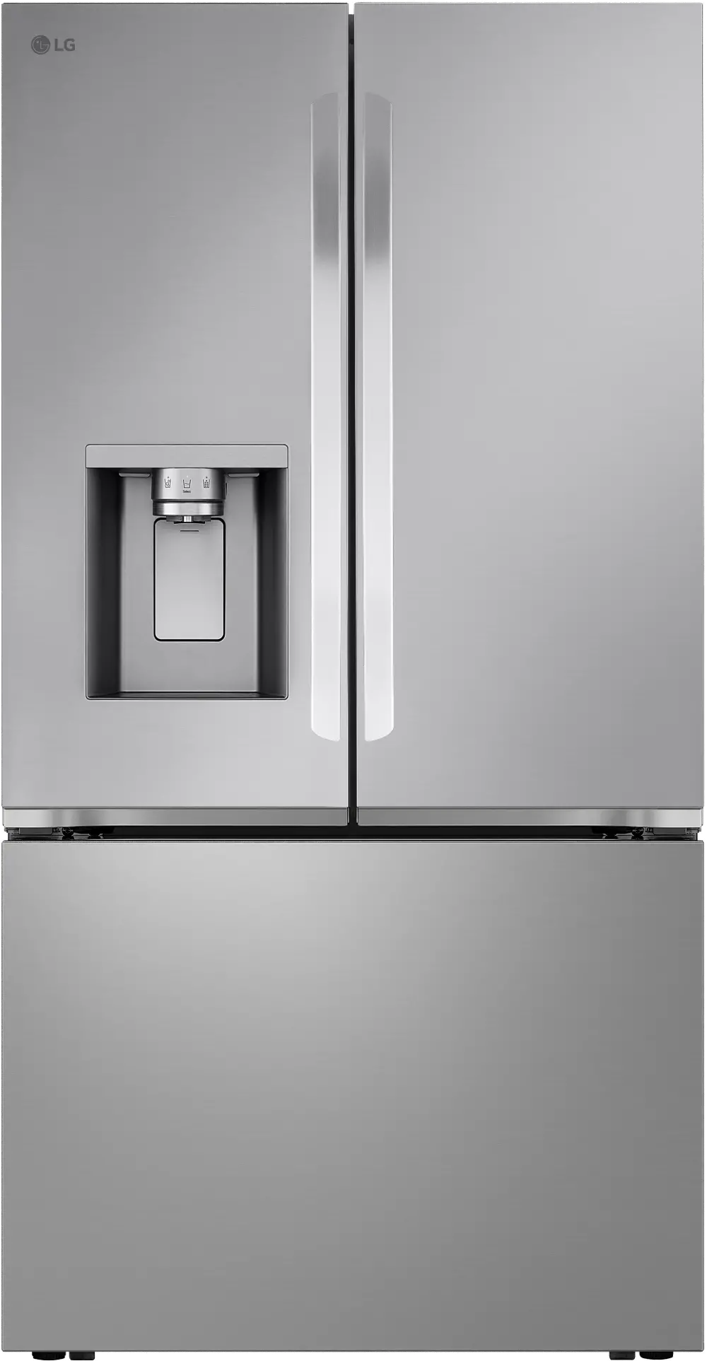 LRRXC2606S LG 25.5 Cu Ft French Door Refrigerator - Counter Depth Stainless Steel-1