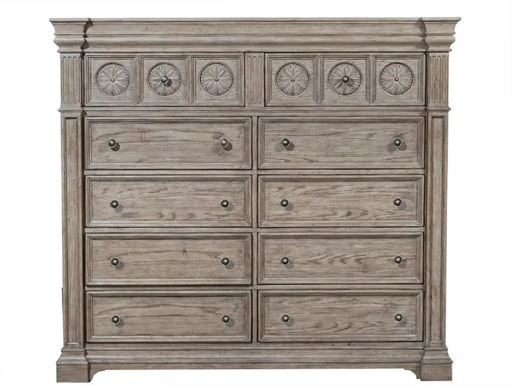 Kingsbury Gray Large Chest of Drawers-1
