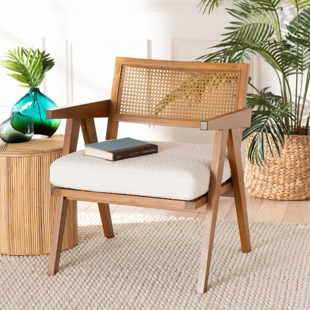243-13563-RCW Jetsam Cream Boucle and Walnut Armchair-2