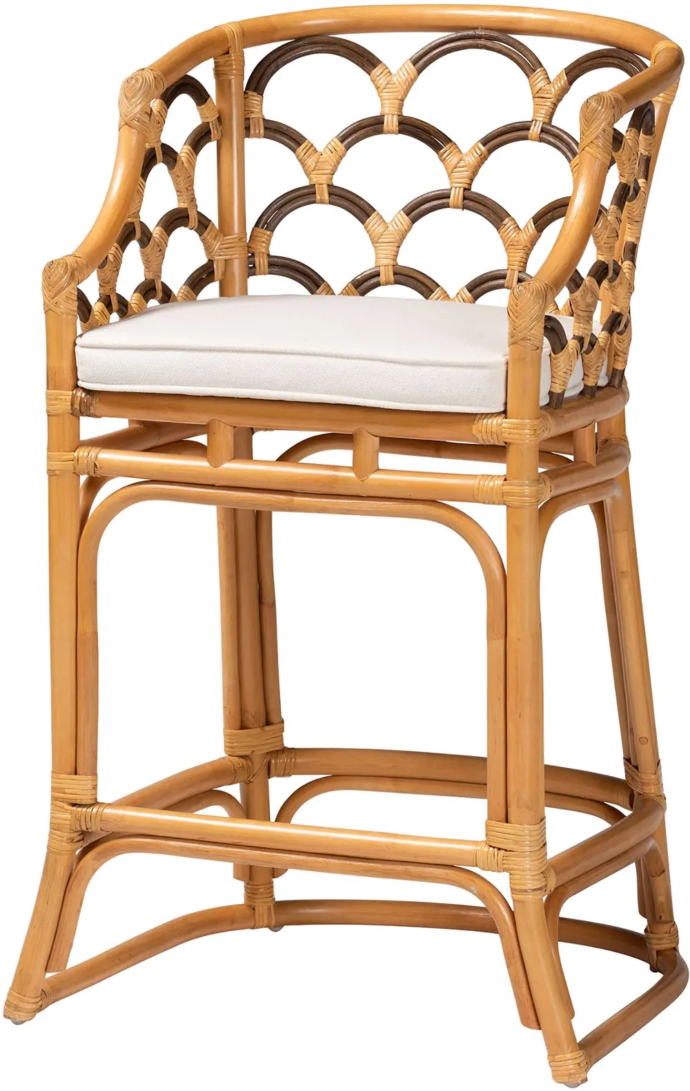 243-13576-RCW Veneto Light Brown Rattan Bar Stool-1
